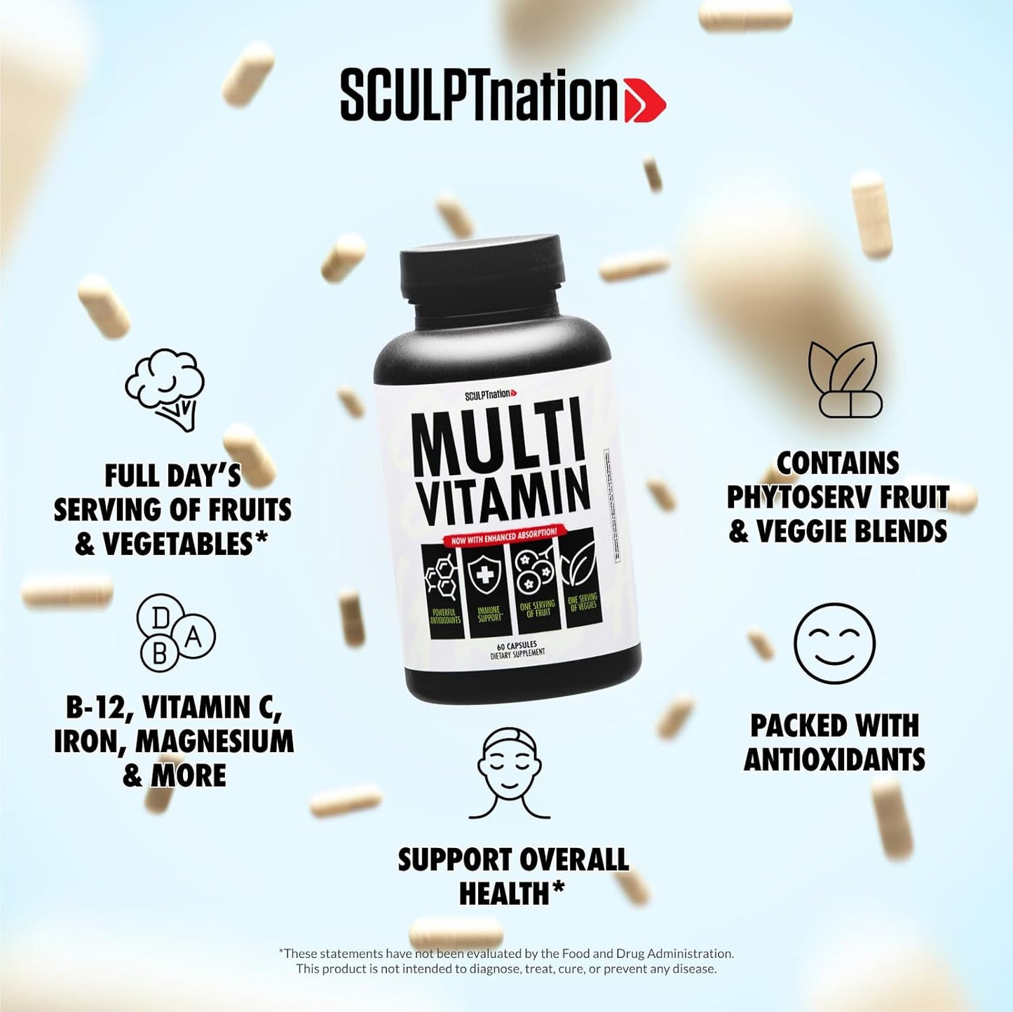 Multivitamin - Immune Defense, Antioxidants, and daily servings of fruits & veggies
