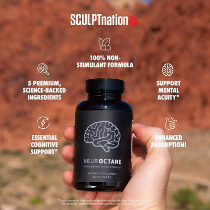 Neuroctane Nootropic Brain Support Supplement - Boost Concentration, Focus, Memory