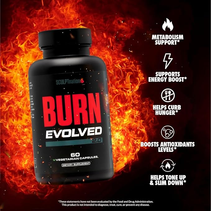 Burn Evolved 2.0 Thermogenic Fat Burner - Manage Appetite, Boost Metabolism and Lose Weight