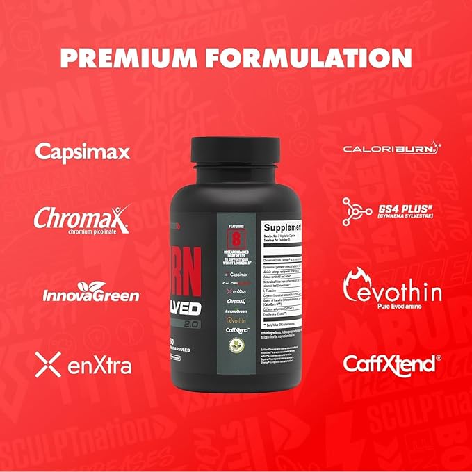 Burn Evolved 2.0 Thermogenic Fat Burner - Manage Appetite, Boost Metabolism and Lose Weight